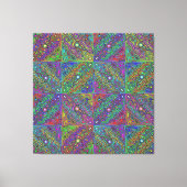abstrakte, mehrfarbige Neonfliese Leinwanddruck (Vorderseite)
