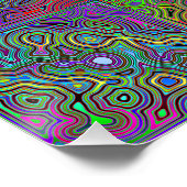 abstrakte, mehrfarbige Neonfliese Poster (Ecke)