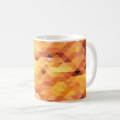 Abstrakte mehrfarbige, niedrige Poly-Mosaike. Kaffeetasse (VorderseiteRechts)