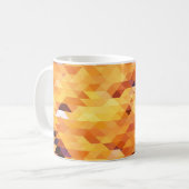 Abstrakte mehrfarbige, niedrige Poly-Mosaike. Kaffeetasse (Vorderseite Links)