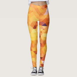 Abstrakte mehrfarbige, niedrige Poly-Mosaike. Leggings