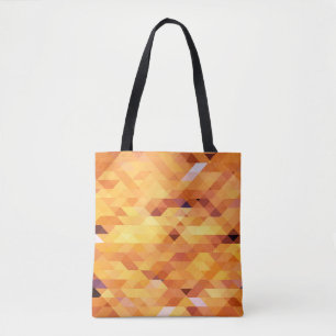 Abstrakte mehrfarbige, niedrige Poly-Mosaike. Tasche