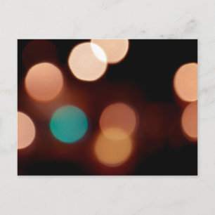 Abstrakte mehrfarbige Polka-dot Bokeh Postcard Postkarte