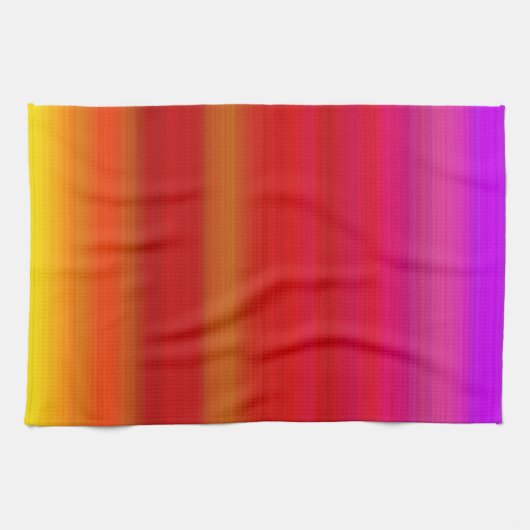 Abstrakte mehrfarbige Streifen Geschirrtuch (Horizontal)