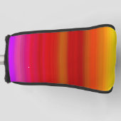 Abstrakte mehrfarbige Streifen Golf Headcover (Vorderseite)
