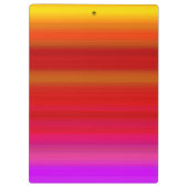 Abstrakte mehrfarbige Streifen Klemmbrett (Rückseite)