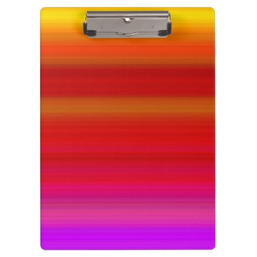 Abstrakte mehrfarbige Streifen Klemmbrett (Vorderseite)
