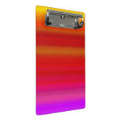 Abstrakte mehrfarbige Streifen Mini Klemmbrett (Schrägansicht)
