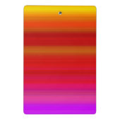 Abstrakte mehrfarbige Streifen Mini Klemmbrett (Rückseite)