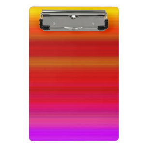 Abstrakte mehrfarbige Streifen Mini Klemmbrett