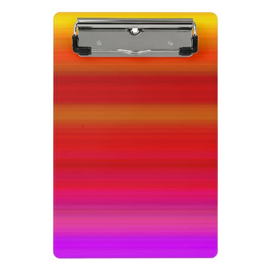 Abstrakte mehrfarbige Streifen Mini Klemmbrett (Vorderseite)