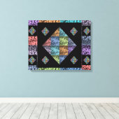 Abstrakte mehrfarbige Tulip-Leinwand Art (20 x 16) Leinwanddruck (Insitu (Holzboden))