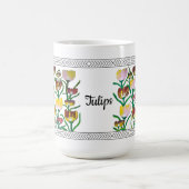 Abstrakte mehrfarbige Tulpen Kaffeetasse (Mittel)