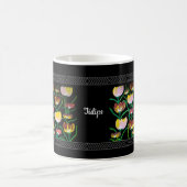 Abstrakte mehrfarbige Tulpen Kaffeetasse (Mittel)