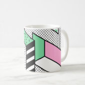 Abstrakte Memphis: 80er geometrische Formen. Kaffeetasse (VorderseiteRechts)