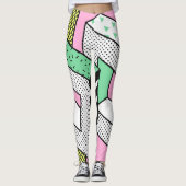 Abstrakte Memphis: 80er geometrische Formen. Leggings (Vorderseite)