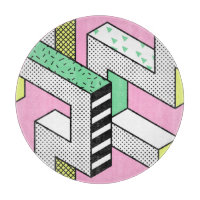 Abstrakte Memphis: 80er geometrische Formen.