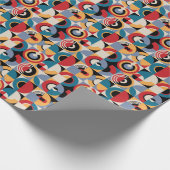 Abstrakte Memphis: Geometrischer Vintager Stil. Geschenkpapier (Ecke)