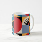 Abstrakte Memphis: Geometrischer Vintager Stil. Kaffeetasse (VorderseiteRechts)