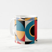 Abstrakte Memphis: Geometrischer Vintager Stil. Kaffeetasse (Vorderseite Links)