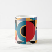 Abstrakte Memphis: Geometrischer Vintager Stil. Kaffeetasse (Mittel)