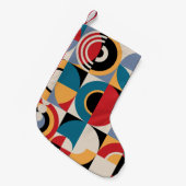 Abstrakte Memphis: Geometrischer Vintager Stil. Kleiner Weihnachtsstrumpf (Vorderansicht (hängend))