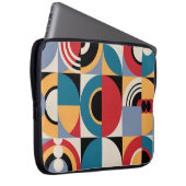 Abstrakte Memphis: Geometrischer Vintager Stil. Laptopschutzhülle (Vorne Rechts)