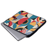 Abstrakte Memphis: Geometrischer Vintager Stil. Laptopschutzhülle (Vorne Knopf)