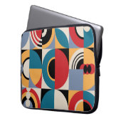 Abstrakte Memphis: Geometrischer Vintager Stil. Laptopschutzhülle (Vorderseite Links)