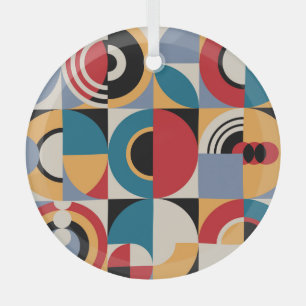 Abstrakte Memphis: Geometrischer Vintager Stil. Ornament Aus Glas