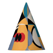 Abstrakte Memphis: Geometrischer Vintager Stil. Partyhütchen (Rückseite)