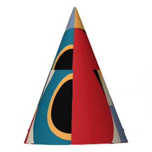 Abstrakte Memphis: Geometrischer Vintager Stil. Partyhütchen
