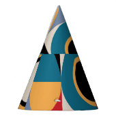 Abstrakte Memphis: Geometrischer Vintager Stil. Partyhütchen (Links)