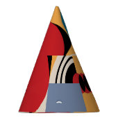 Abstrakte Memphis: Geometrischer Vintager Stil. Partyhütchen (Rechts)
