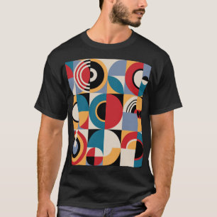 Abstrakte Memphis: Geometrischer Vintager Stil. T-Shirt