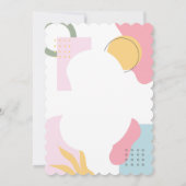 Abstrakte Memphis-Hochzeit Save The Date (Rückseite)