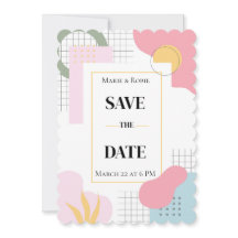 Abstrakte Memphis-Hochzeit