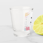 Abstrakte Memphis-Hochzeit Schnapsglas (Links)