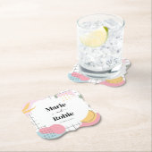 Abstrakte Memphis-Hochzeit Untersetzer (Vor Ort)