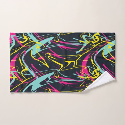 Abstrakte Memphis-Muster Badhandtuch Set (Handtuch)