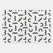 Abstrakte Memphis Waves & Shapes Geschenkpapier Set (Vorderseite)