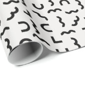 Abstrakte Memphis-Wellen und -Formen Geschenkpapier (Rolleneckpunkt)
