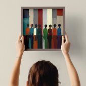 Abstrakte menschliche Formen goldblau Foliendrucke