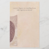 Abstrakte Merlot- und Senfhochzeiteinladungen Flyer (Hinten)