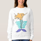 Abstrakte Mermaid Art to Wear Sweatshirt (Vorderseite)