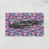 Abstrakte Mermaid-Skala mit Golddetails Visitenkarte (Vorderseite)