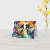 ABSTRAKTE MERMAIDEN VIBRANT ALCOHOL INK KARTE (Gelbe Blume)