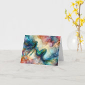 ABSTRAKTE MERMAIDEN VIBRANT ALCOHOL INK KARTE (Gelbe Blume)