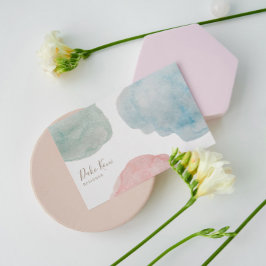 Abstrakte Metallic Watercolor Business Card Visitenkarte