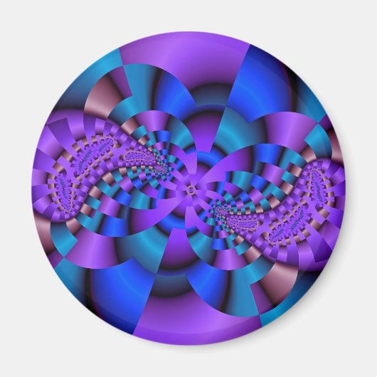 Abstrakte metallische Blume Magnet (Vorne)